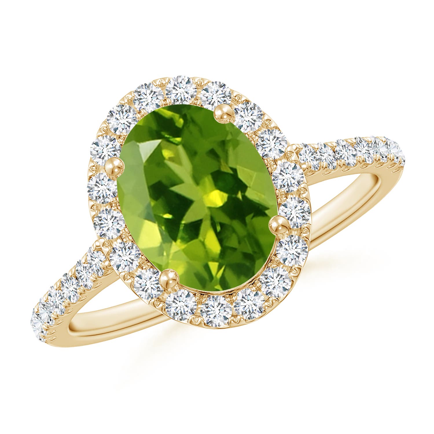 AAAA - Peridot / 2.35 CT / 14 KT Yellow Gold