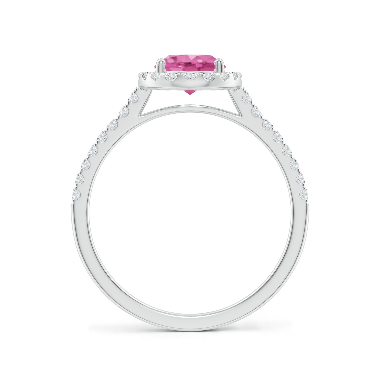 AAA - Pink Sapphire / 1.79 CT / 14 KT White Gold