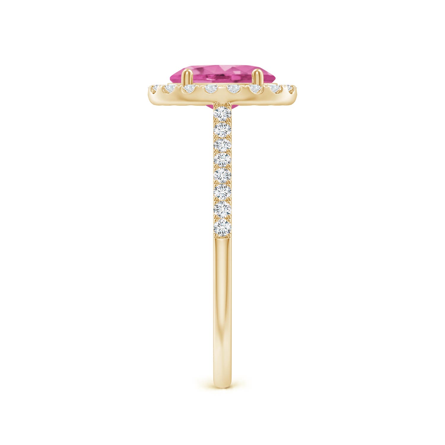 AAA - Pink Sapphire / 1.79 CT / 14 KT Yellow Gold