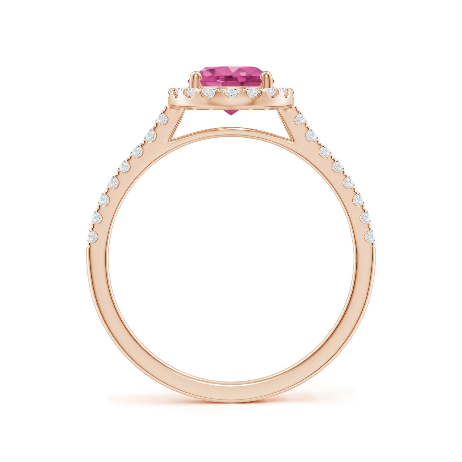 AAAA - Pink Sapphire / 1.79 CT / 14 KT Rose Gold