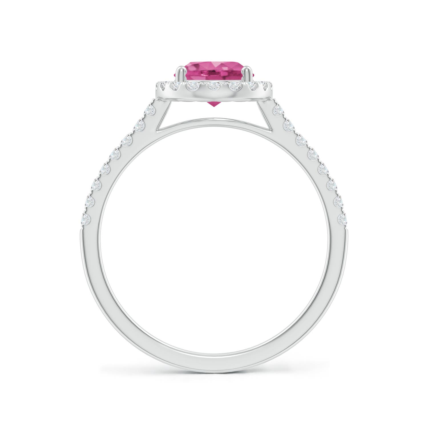 AAAA - Pink Sapphire / 1.79 CT / 14 KT White Gold