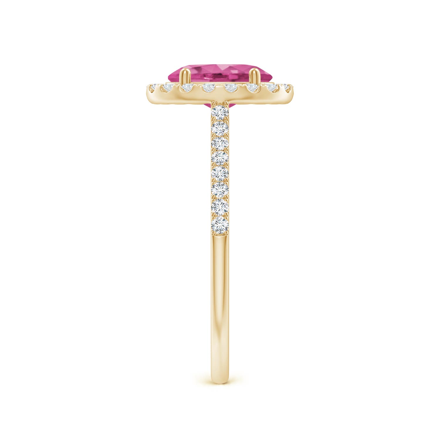 AAAA - Pink Sapphire / 1.79 CT / 14 KT Yellow Gold