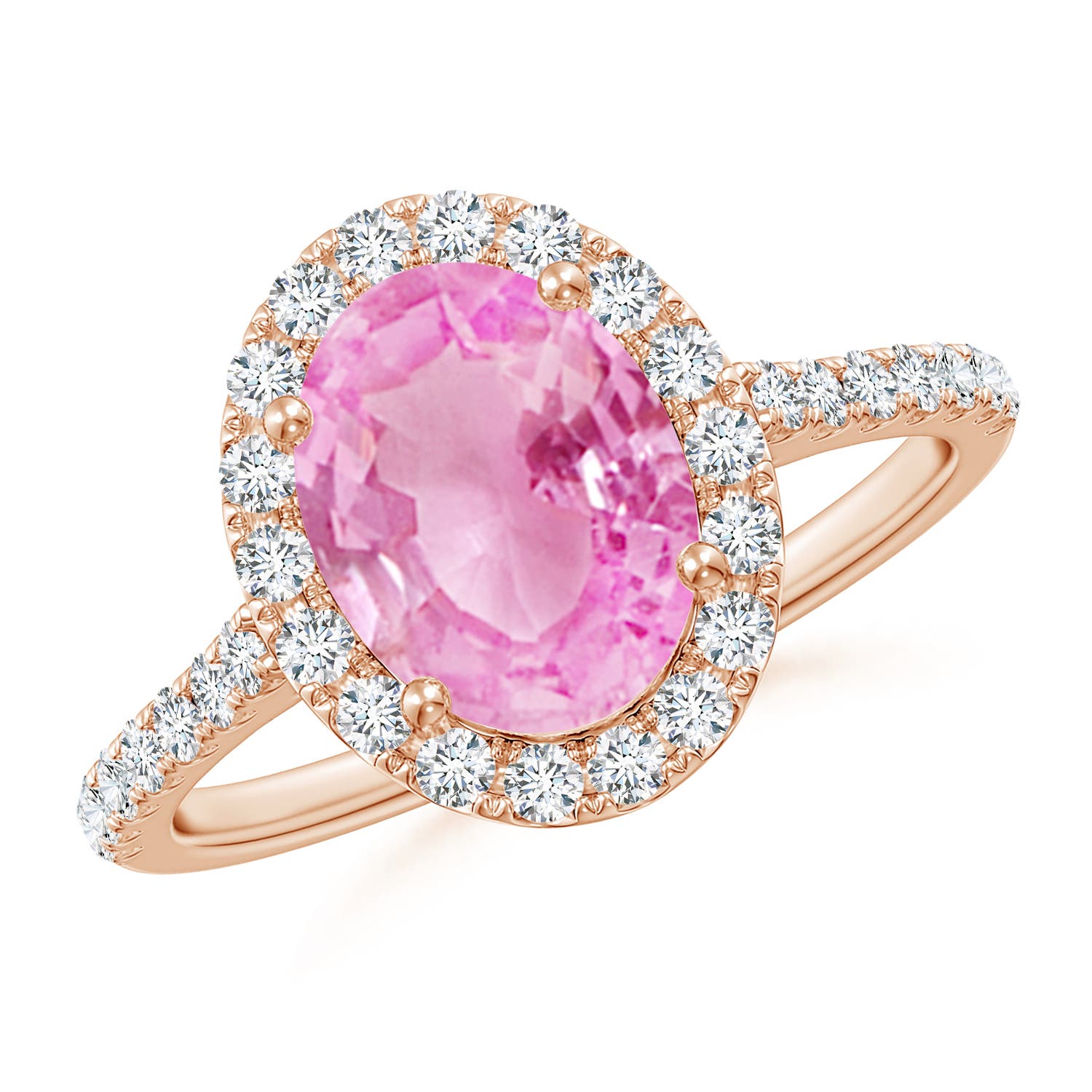 A - Pink Sapphire / 2.35 CT / 14 KT Rose Gold