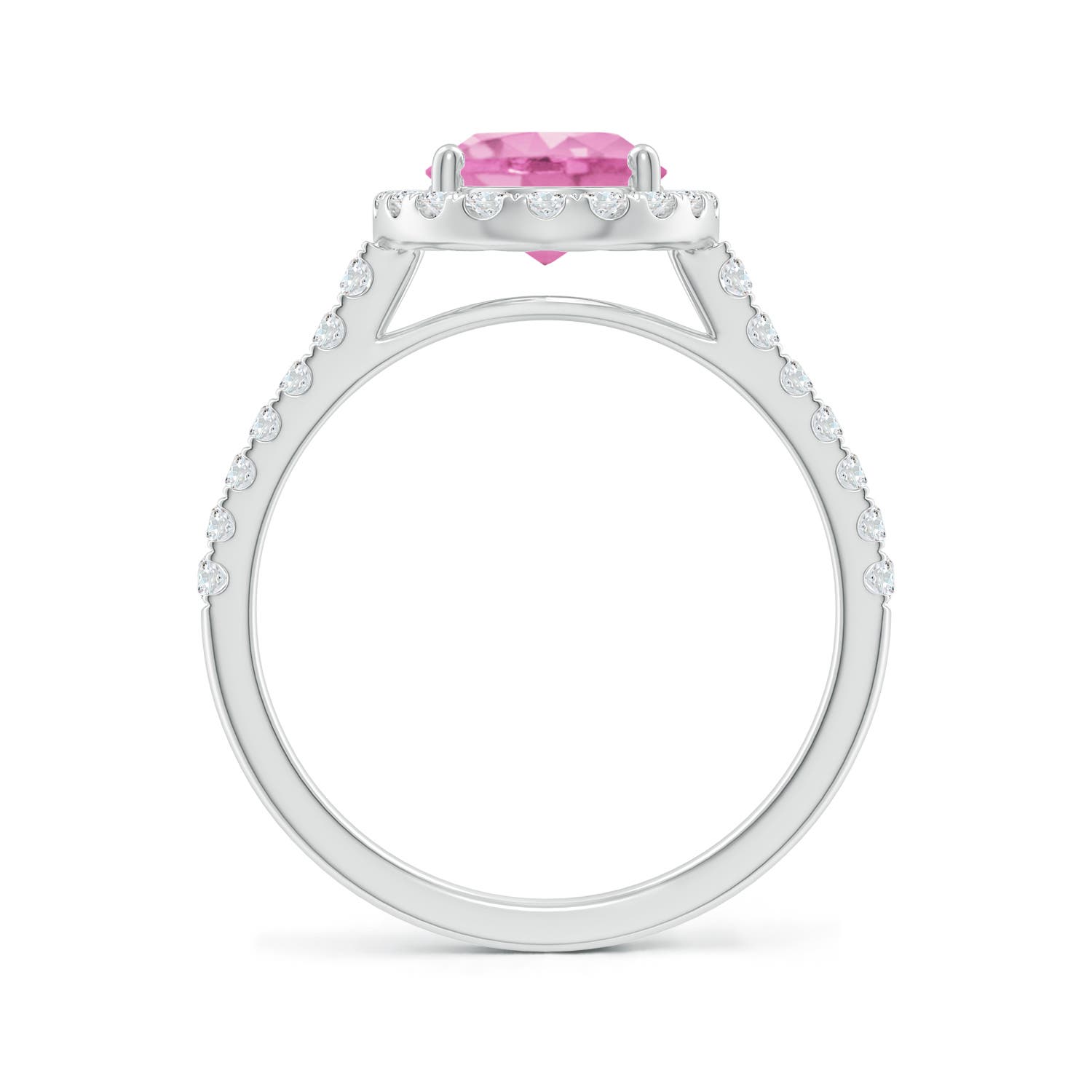 A - Pink Sapphire / 2.35 CT / 14 KT White Gold