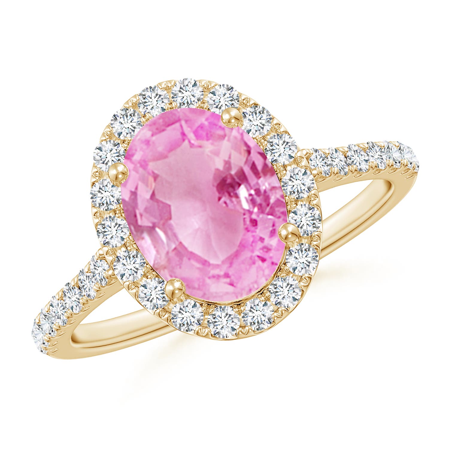 A - Pink Sapphire / 2.35 CT / 14 KT Yellow Gold