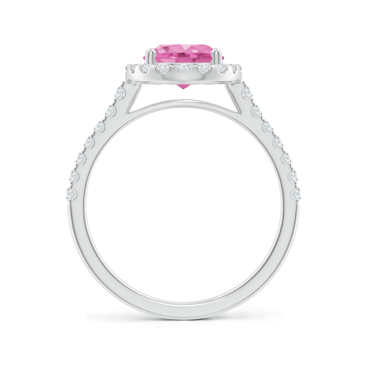 AA - Pink Sapphire / 2.35 CT / 14 KT White Gold