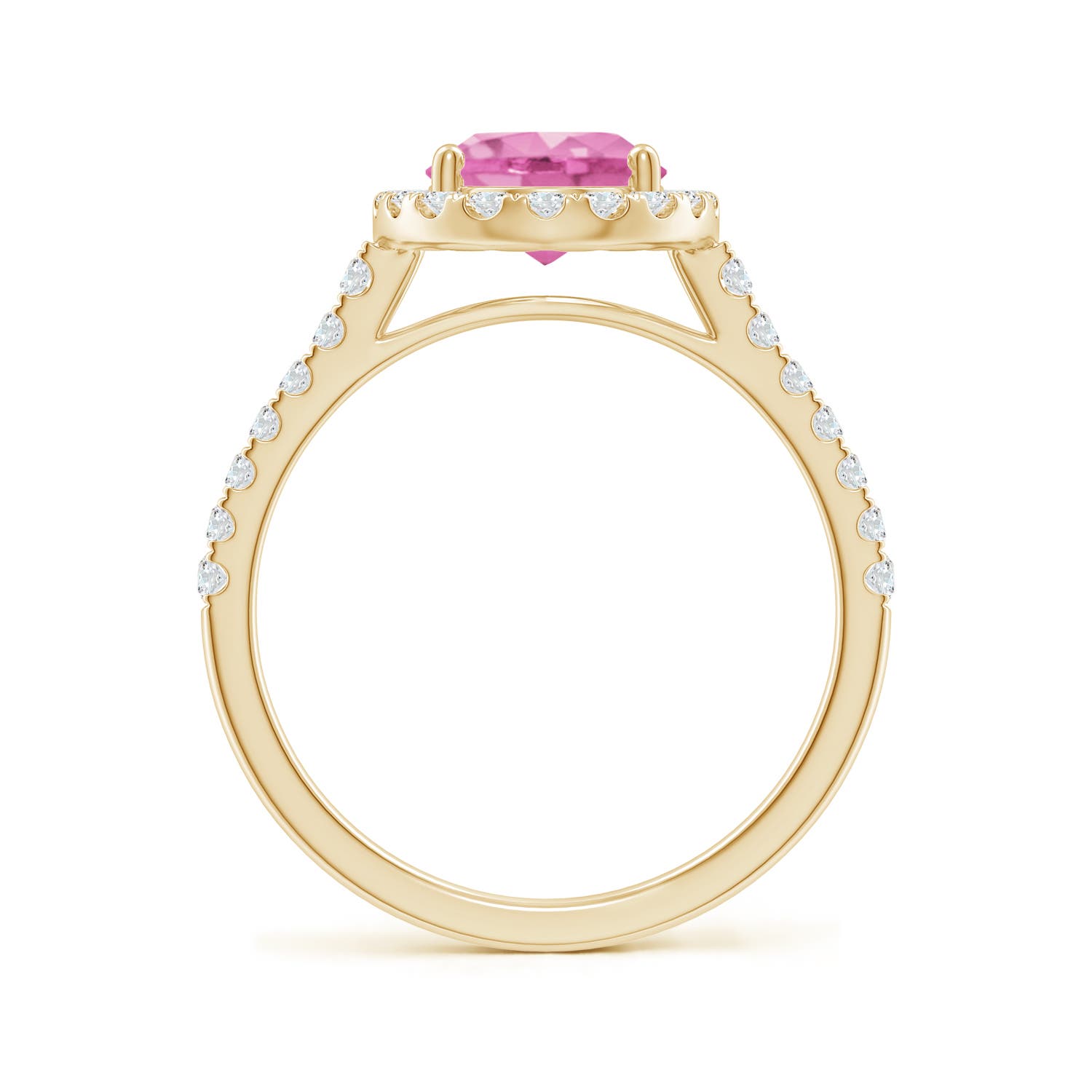 AA - Pink Sapphire / 2.35 CT / 14 KT Yellow Gold