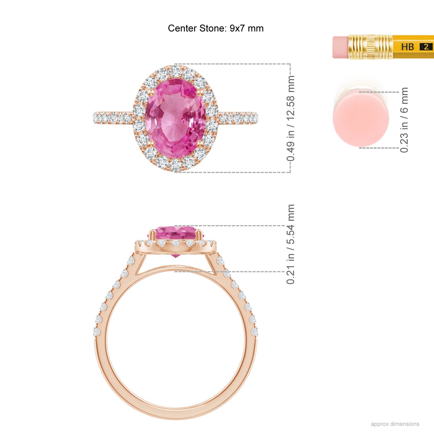 AAA - Pink Sapphire / 2.35 CT / 14 KT Rose Gold