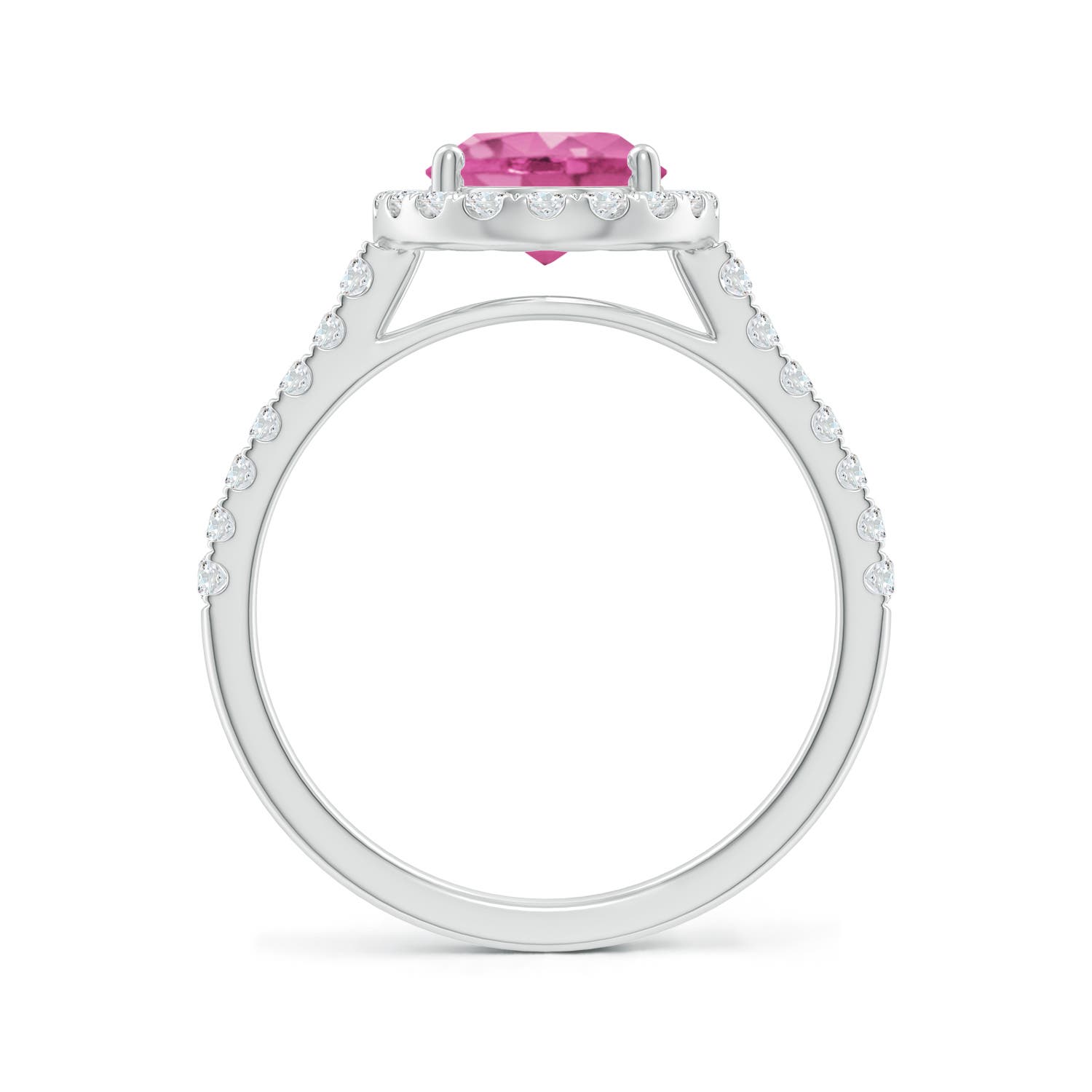 AAA - Pink Sapphire / 2.35 CT / 14 KT White Gold