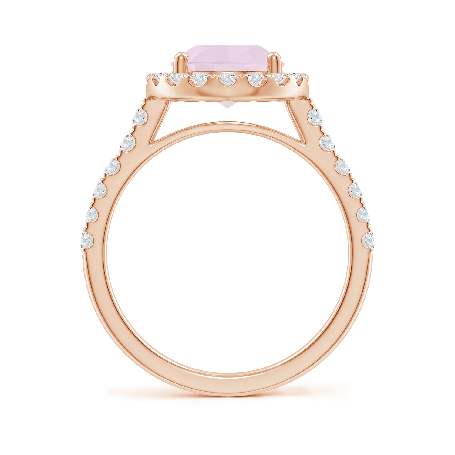 A - Rose Quartz / 2.83 CT / 14 KT Rose Gold