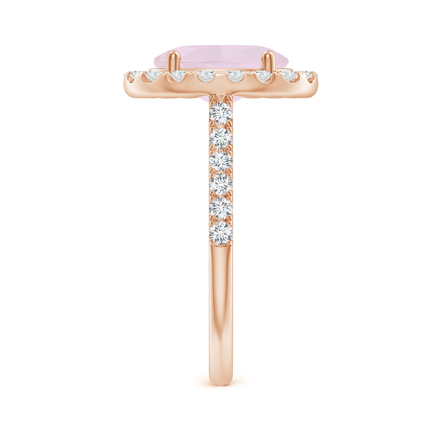 A - Rose Quartz / 2.83 CT / 14 KT Rose Gold