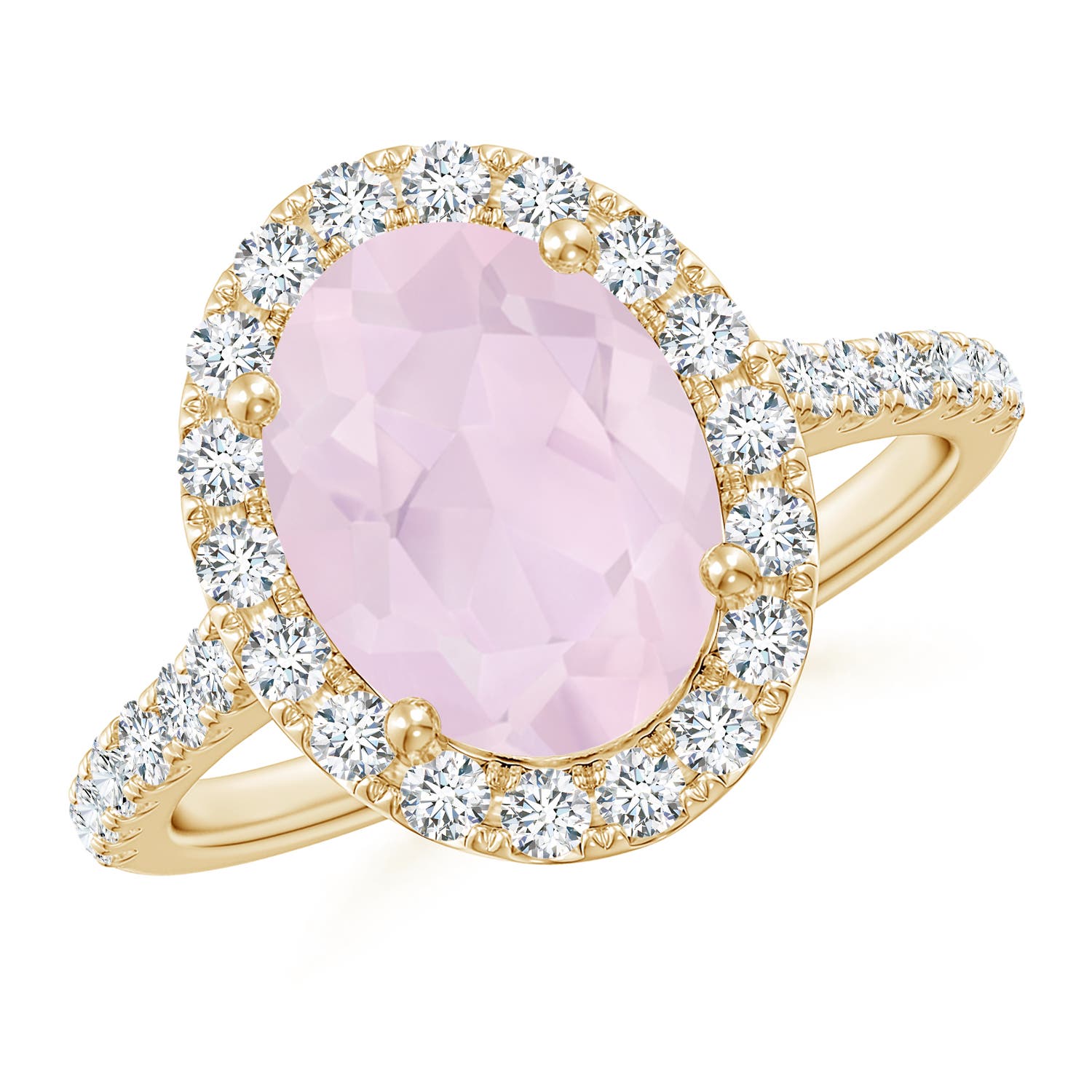 A - Rose Quartz / 2.83 CT / 14 KT Yellow Gold