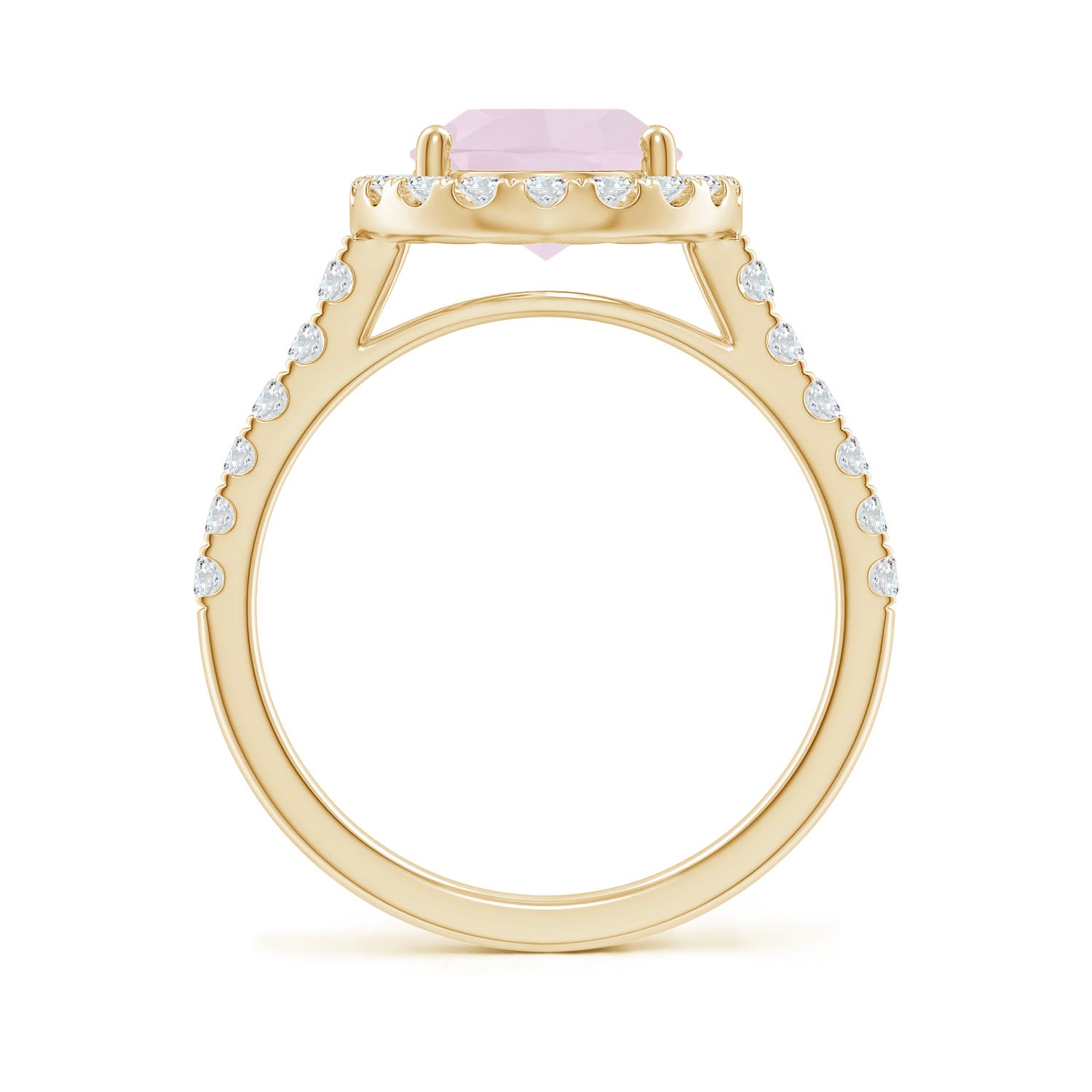 A - Rose Quartz / 2.83 CT / 14 KT Yellow Gold