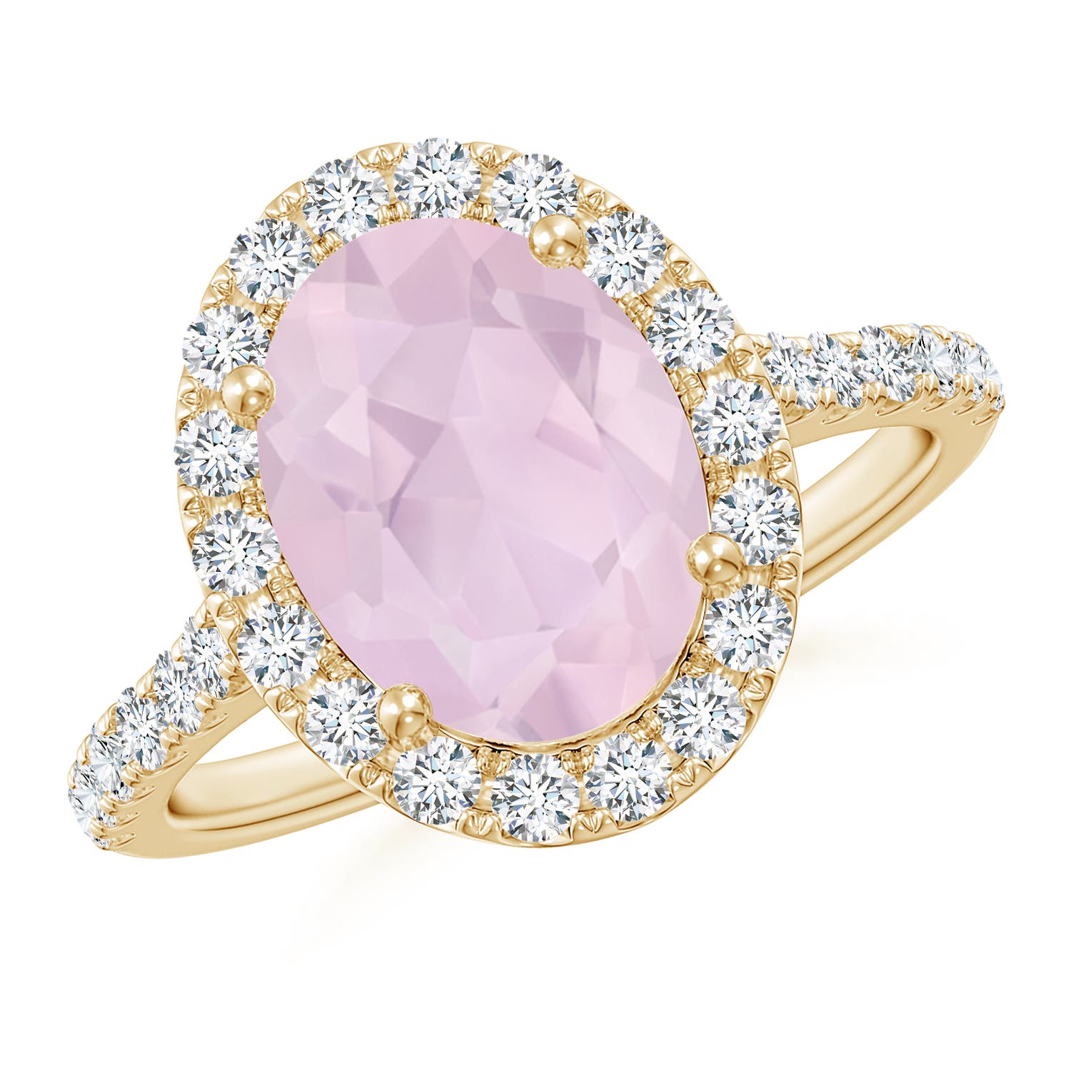 AA - Rose Quartz / 2.83 CT / 14 KT Yellow Gold