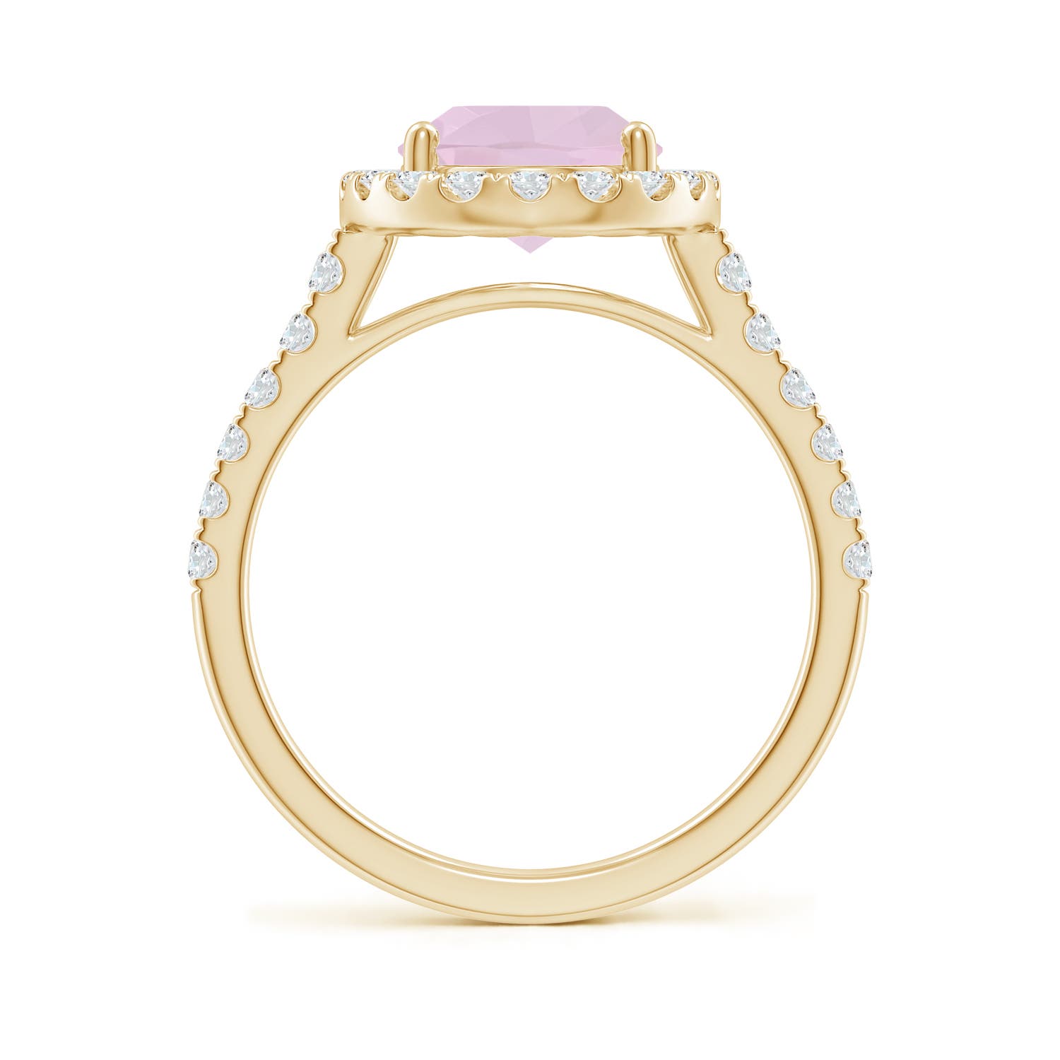 AA - Rose Quartz / 2.83 CT / 14 KT Yellow Gold