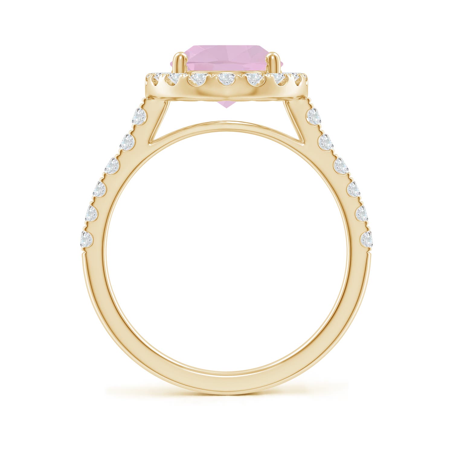 AAA - Rose Quartz / 2.83 CT / 14 KT Yellow Gold