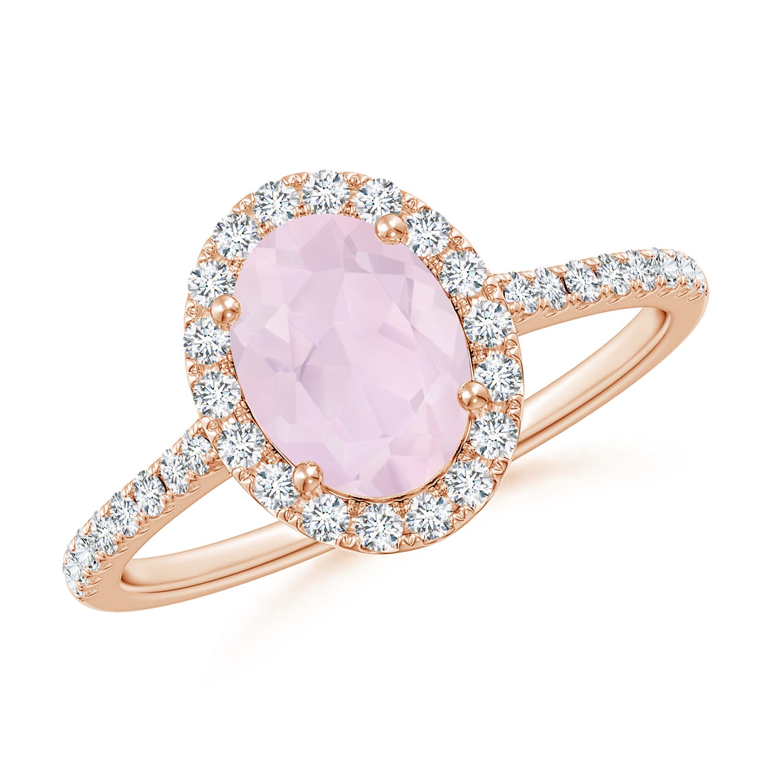 A - Rose Quartz / 1.34 CT / 14 KT Rose Gold