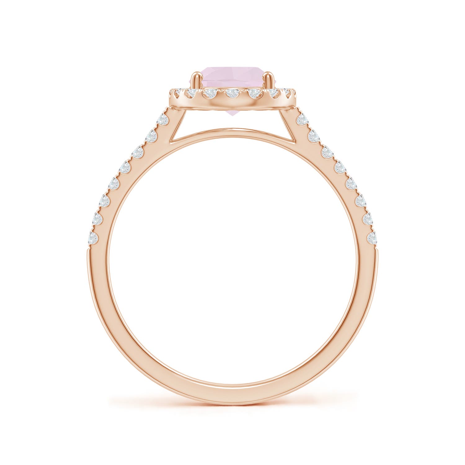 A - Rose Quartz / 1.34 CT / 14 KT Rose Gold