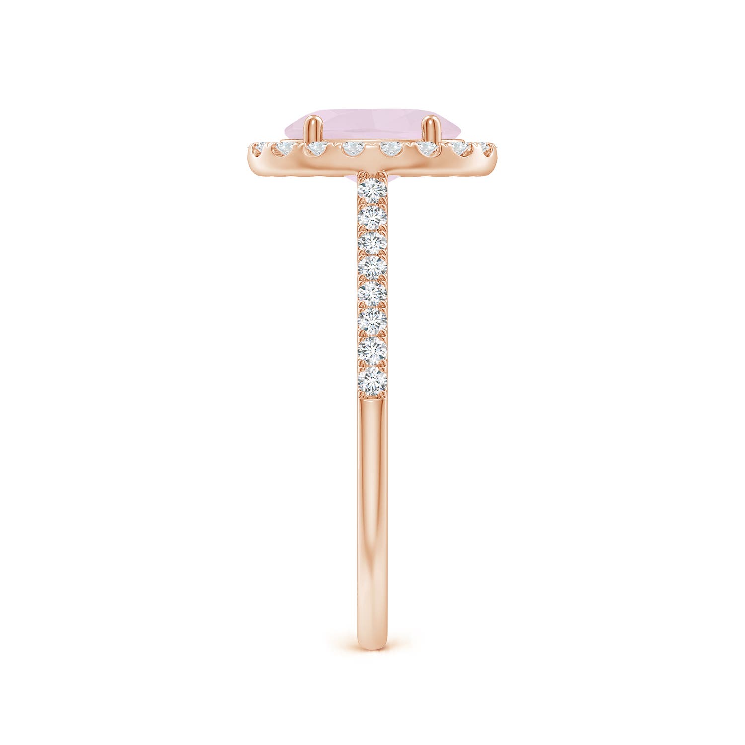 A - Rose Quartz / 1.34 CT / 14 KT Rose Gold