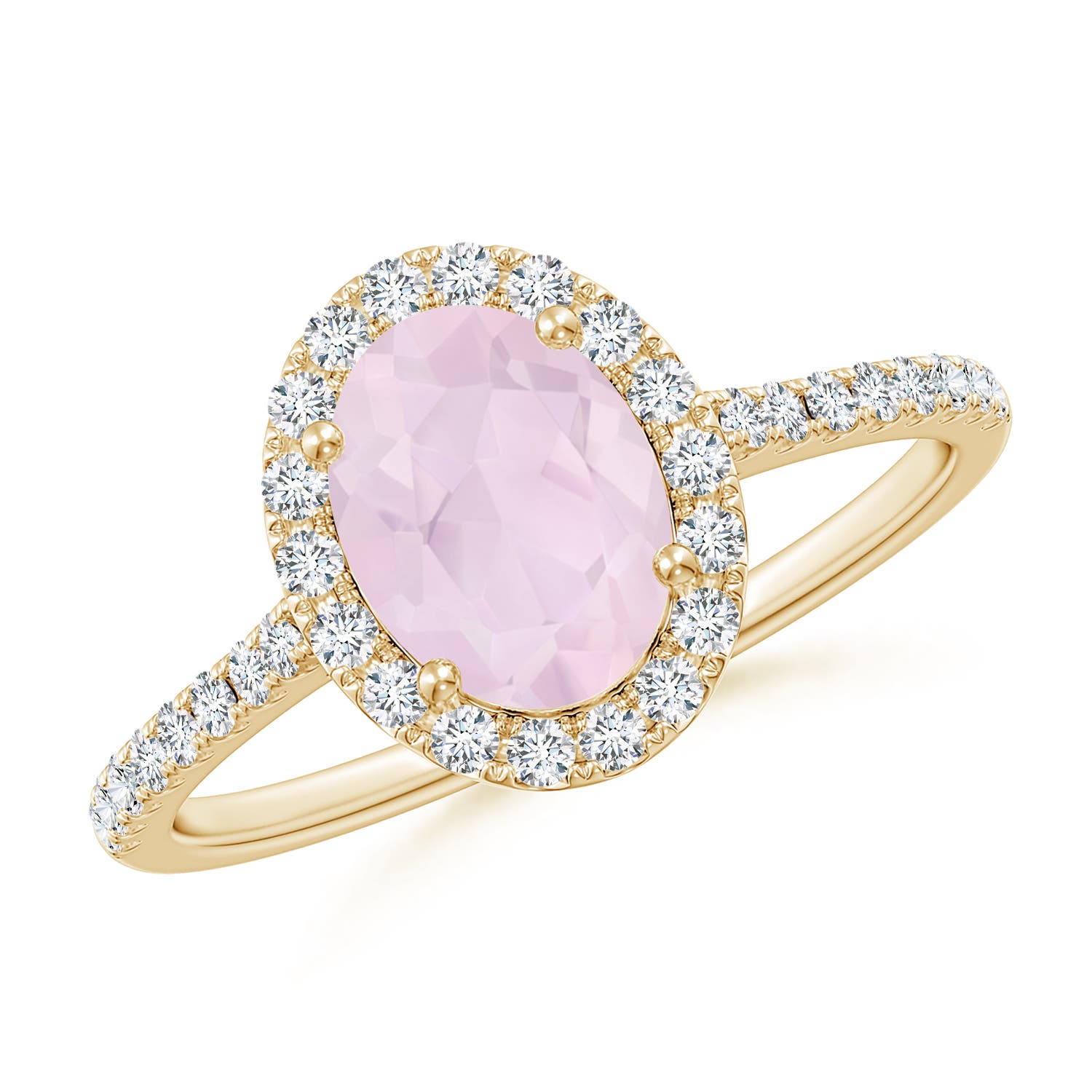 A - Rose Quartz / 1.34 CT / 14 KT Yellow Gold