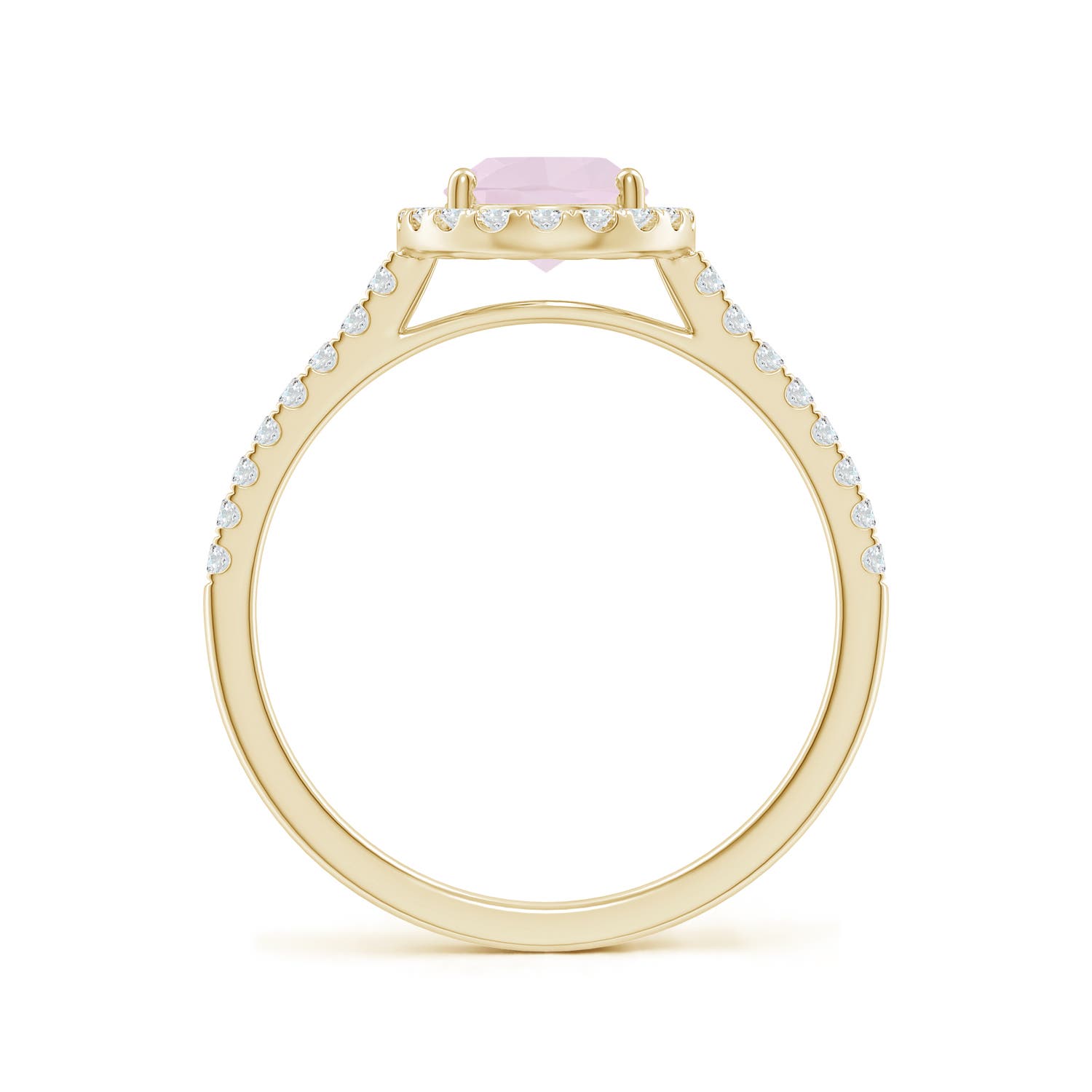 A - Rose Quartz / 1.34 CT / 14 KT Yellow Gold