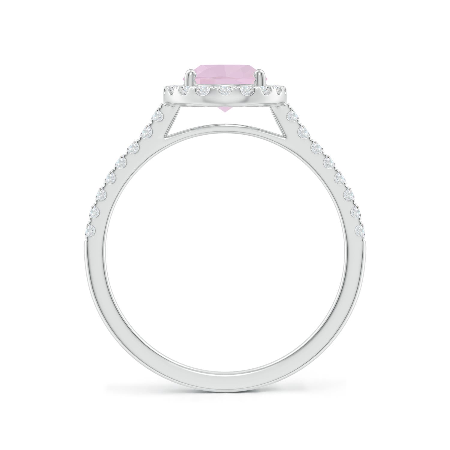 AA - Rose Quartz / 1.34 CT / 14 KT White Gold