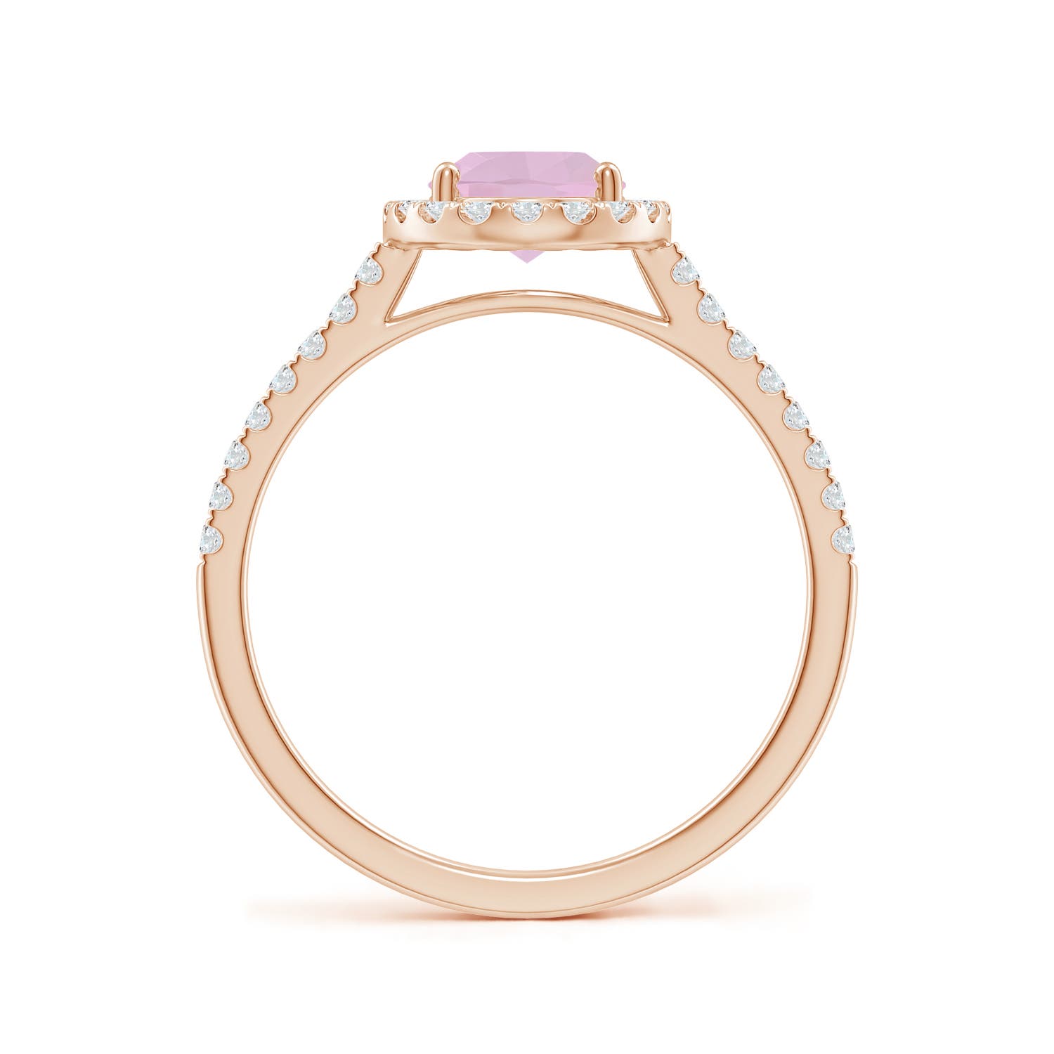 AAA - Rose Quartz / 1.34 CT / 14 KT Rose Gold