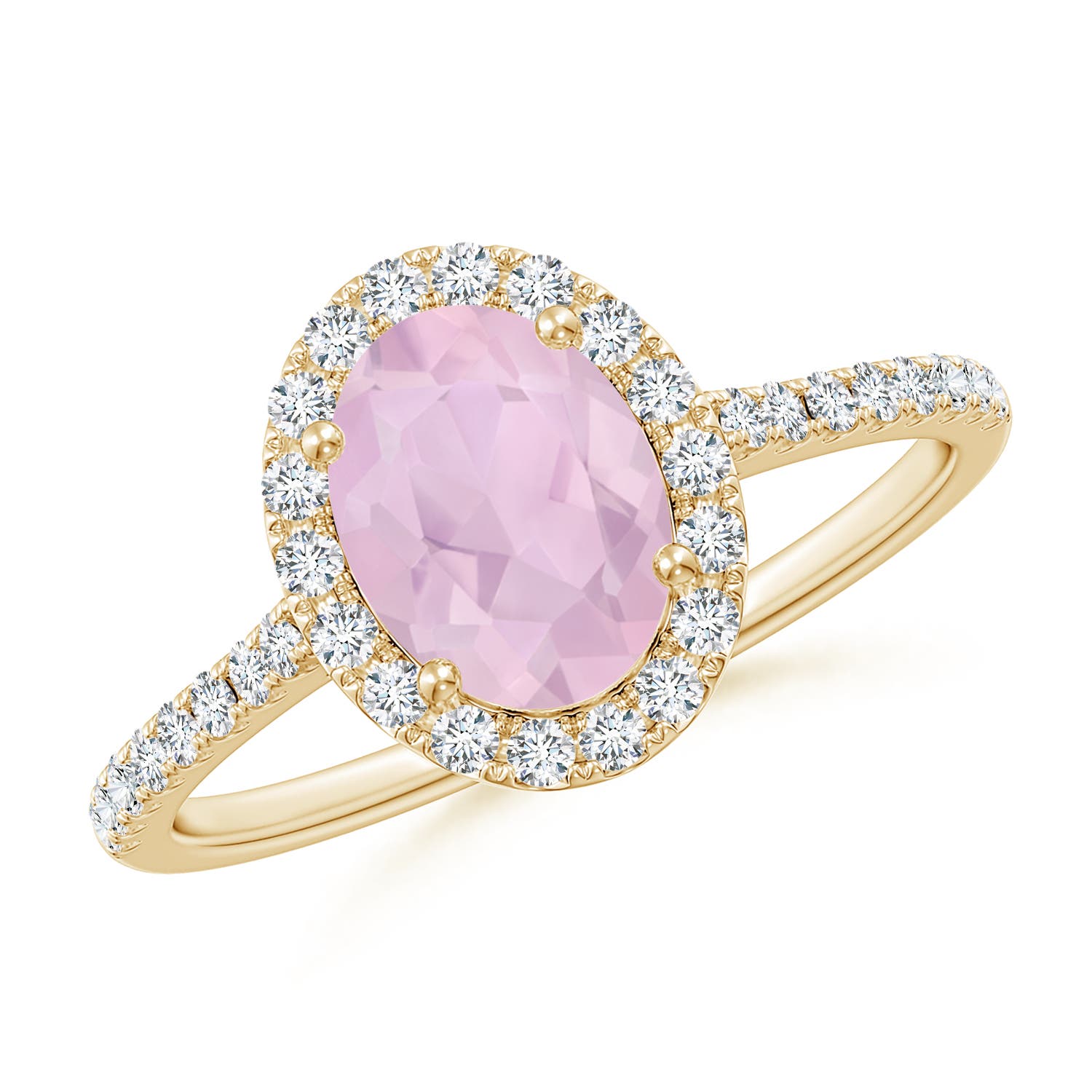 AAA - Rose Quartz / 1.34 CT / 14 KT Yellow Gold