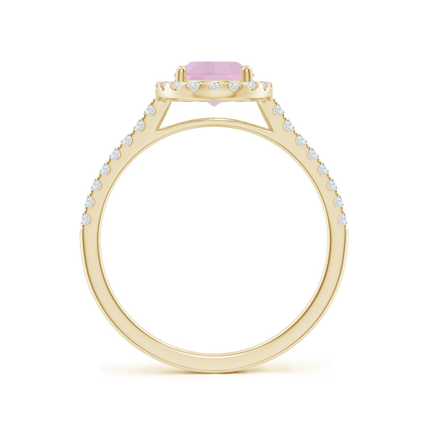 AAA - Rose Quartz / 1.34 CT / 14 KT Yellow Gold