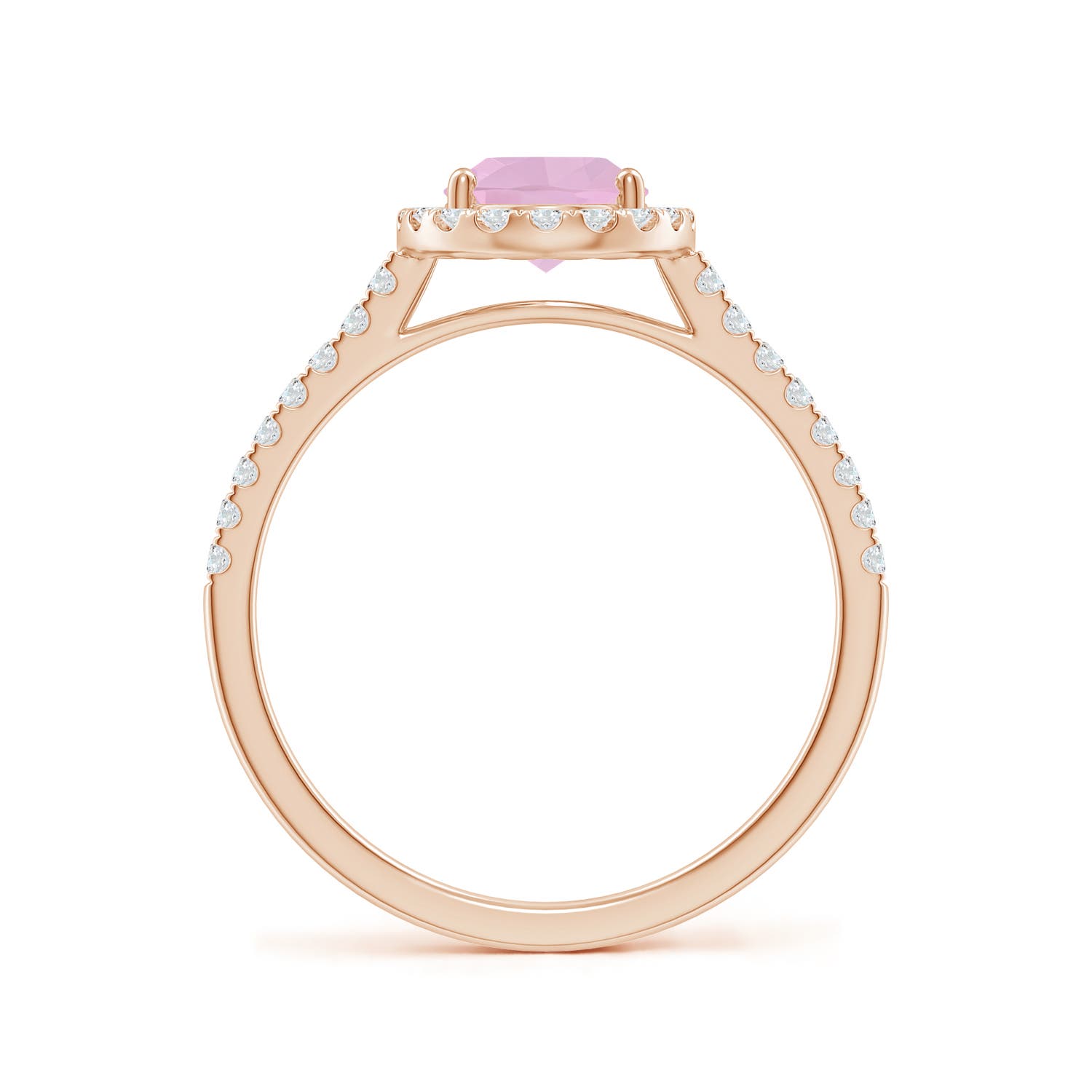 AAAA - Rose Quartz / 1.34 CT / 14 KT Rose Gold