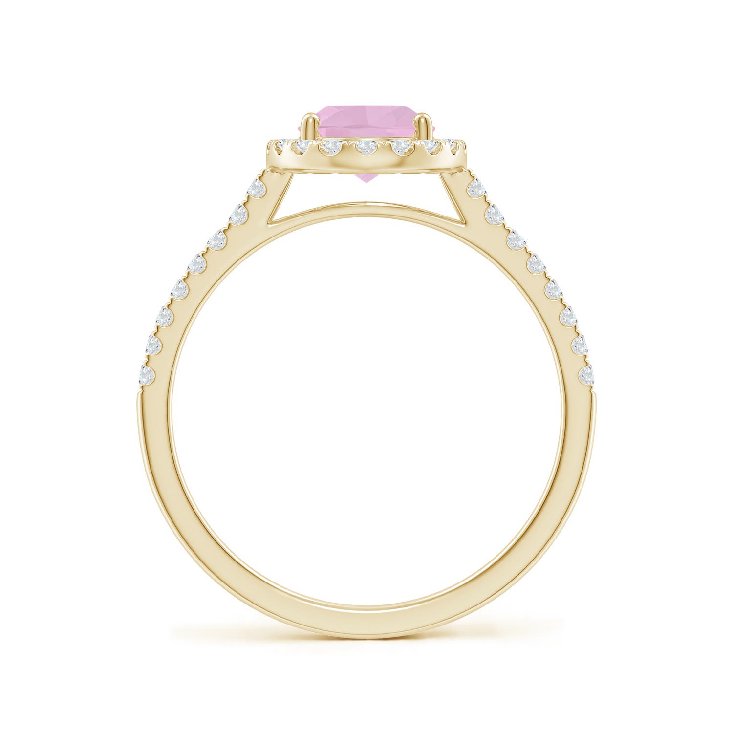 AAAA - Rose Quartz / 1.34 CT / 14 KT Yellow Gold