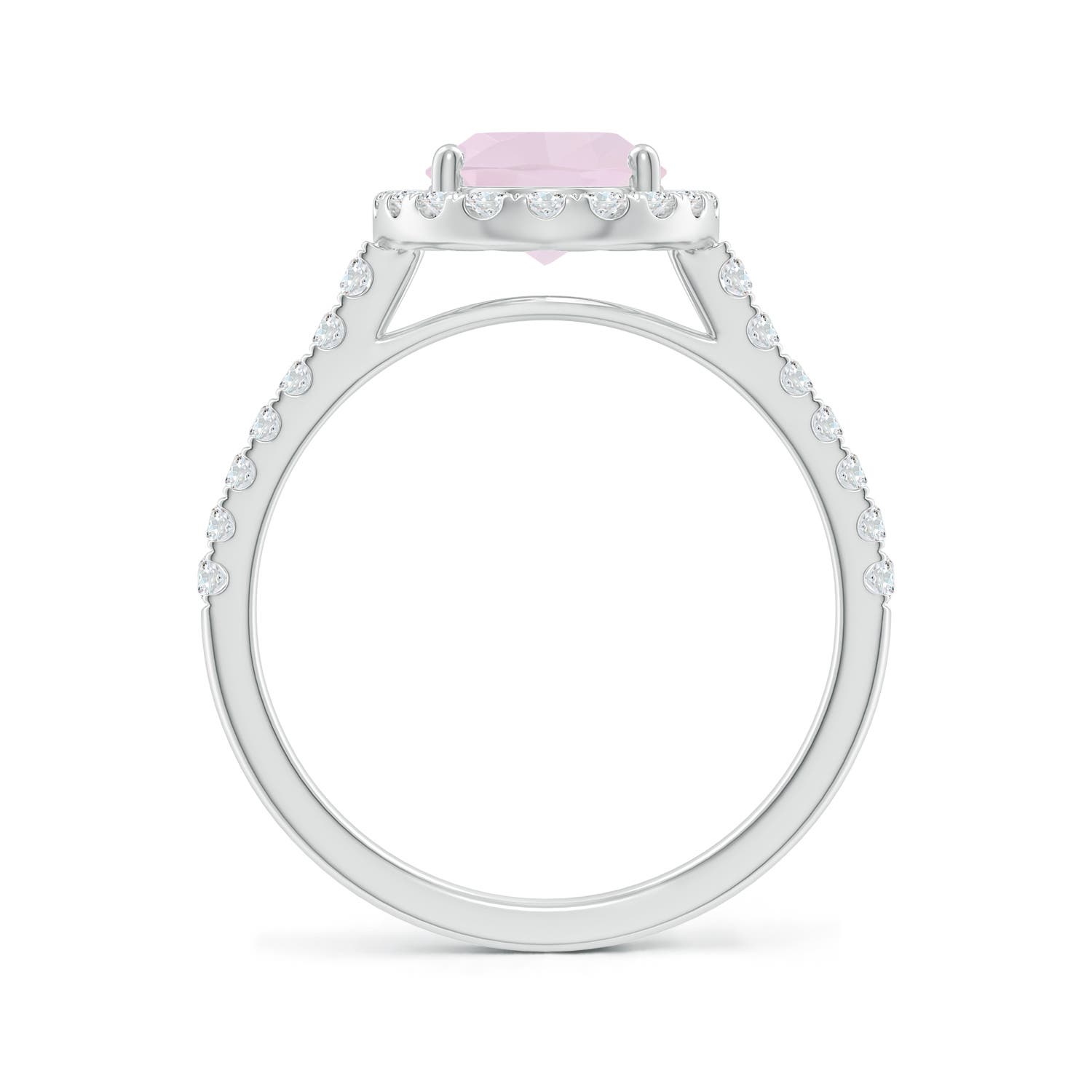 A - Rose Quartz / 1.97 CT / 14 KT White Gold