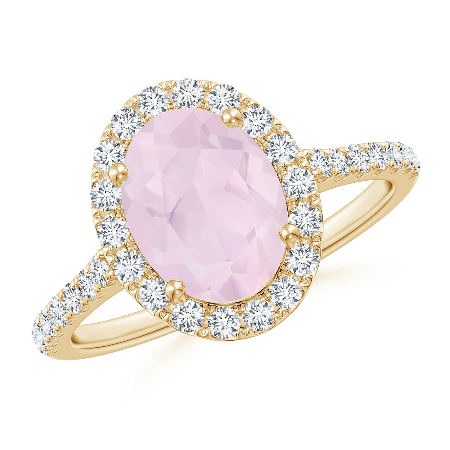 A - Rose Quartz / 1.97 CT / 14 KT Yellow Gold