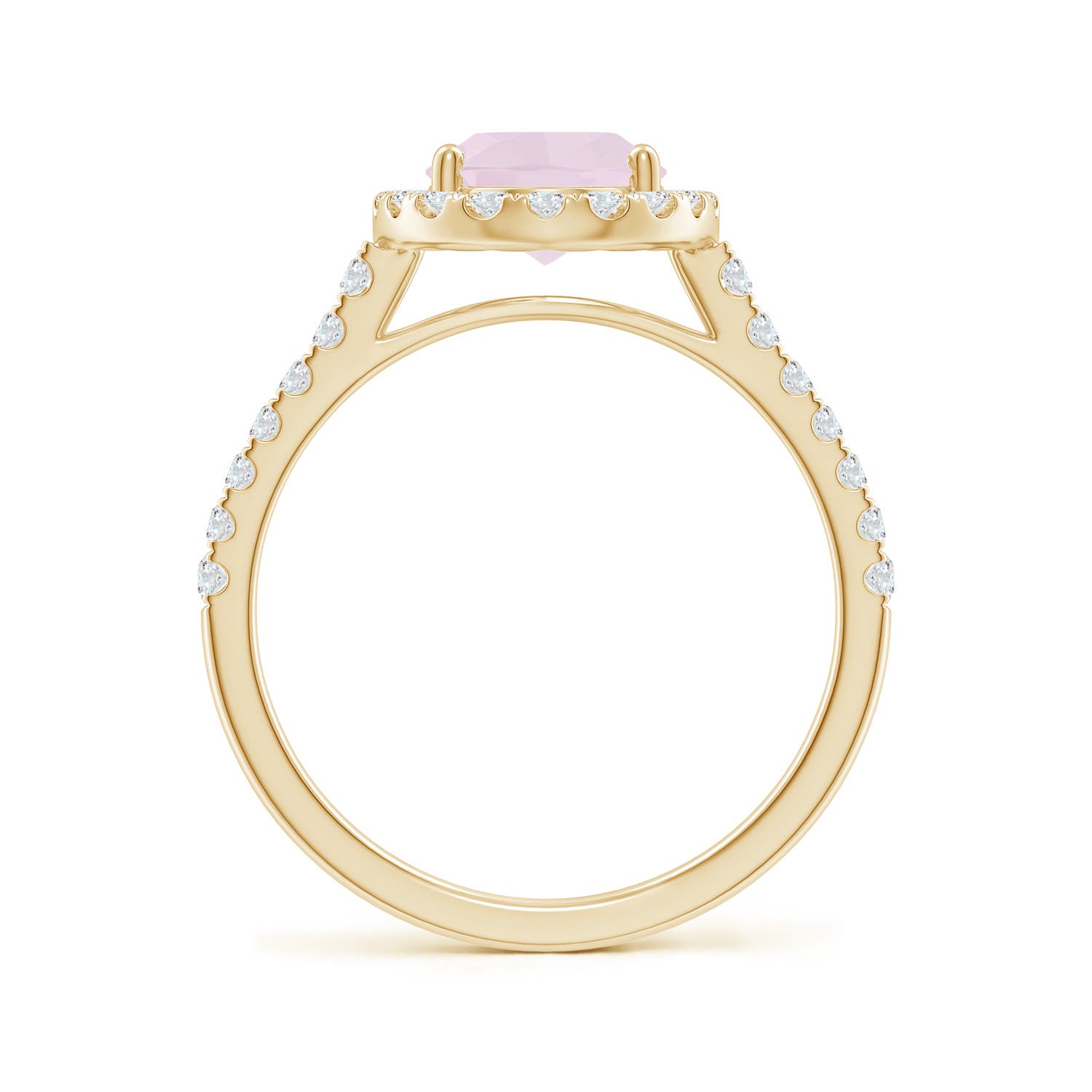 A - Rose Quartz / 1.97 CT / 14 KT Yellow Gold