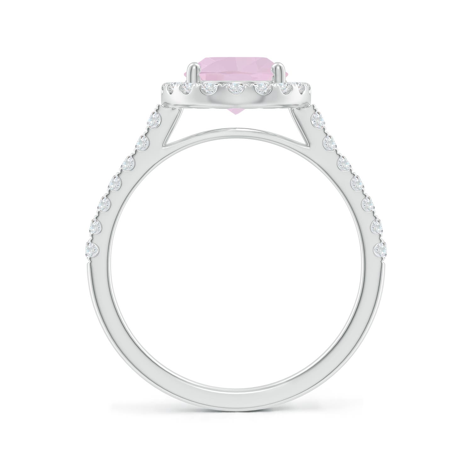 AA - Rose Quartz / 1.97 CT / 14 KT White Gold