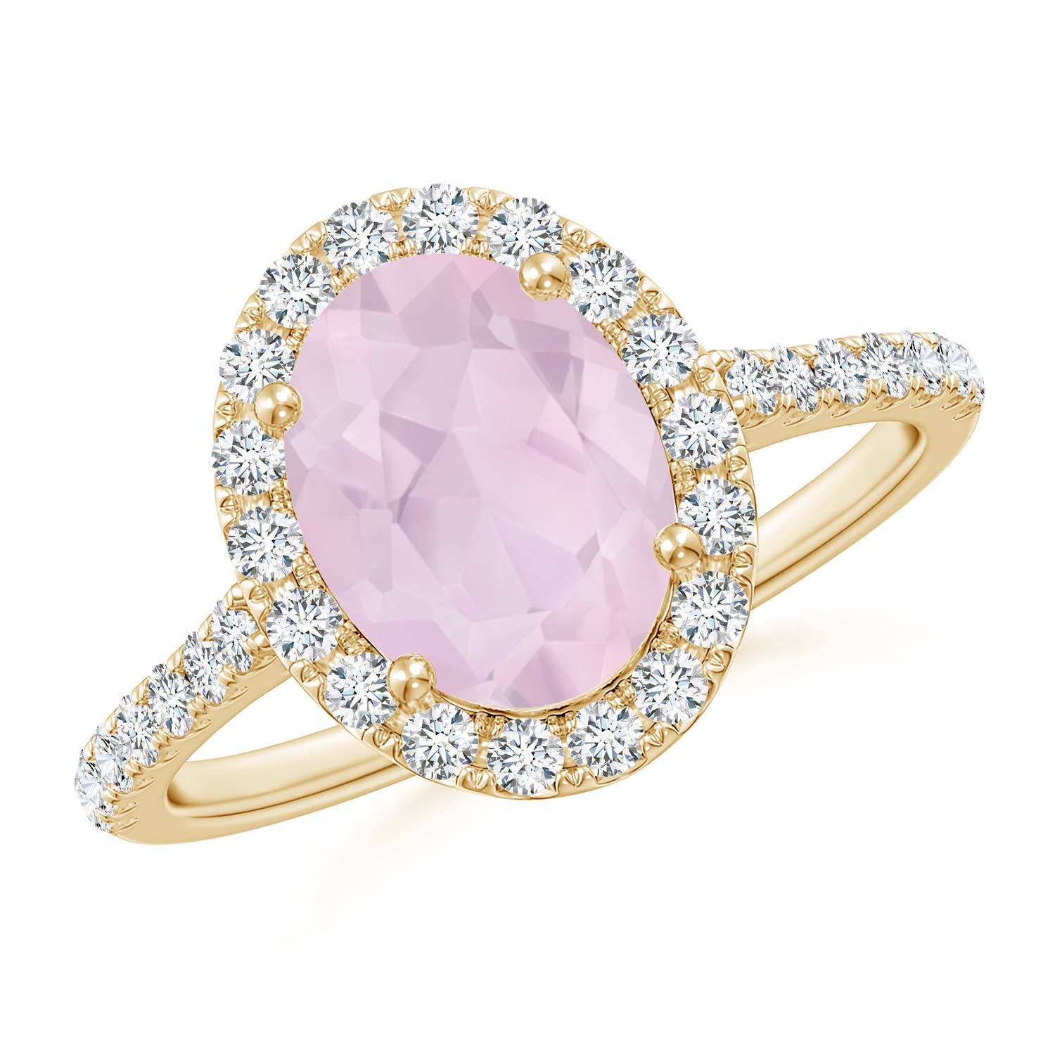 AA - Rose Quartz / 1.97 CT / 14 KT Yellow Gold