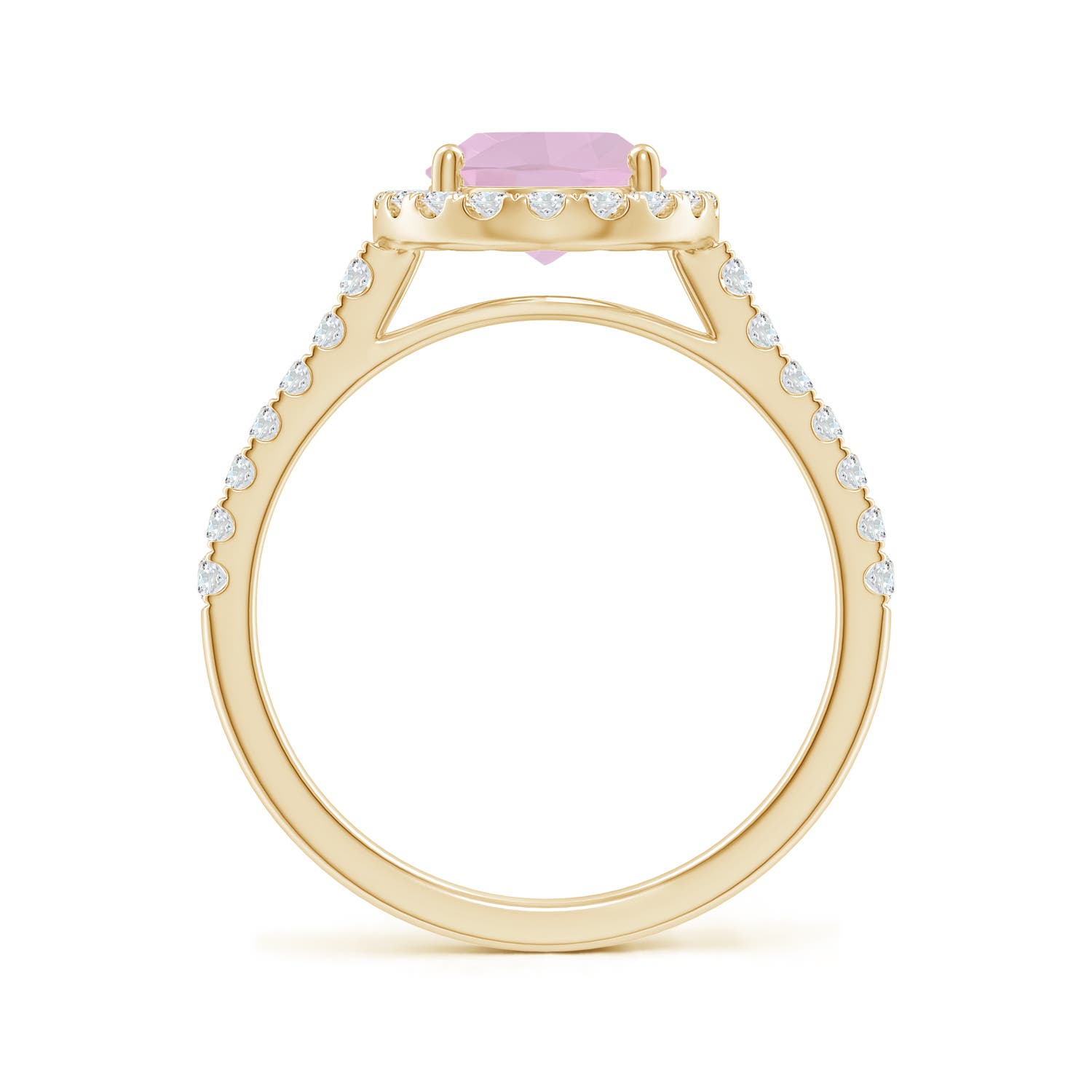 AAA - Rose Quartz / 1.97 CT / 14 KT Yellow Gold