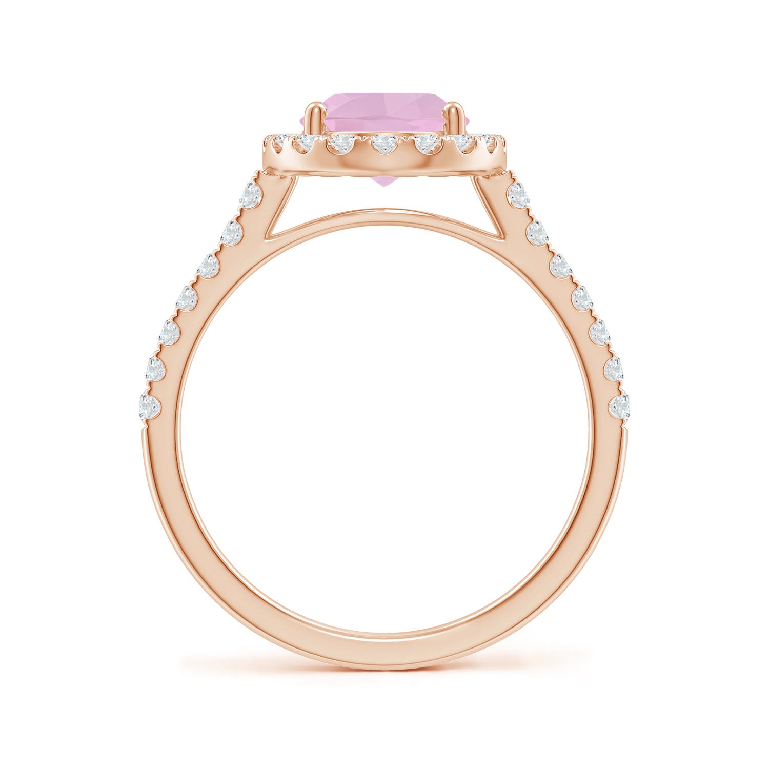 AAAA - Rose Quartz / 1.97 CT / 14 KT Rose Gold