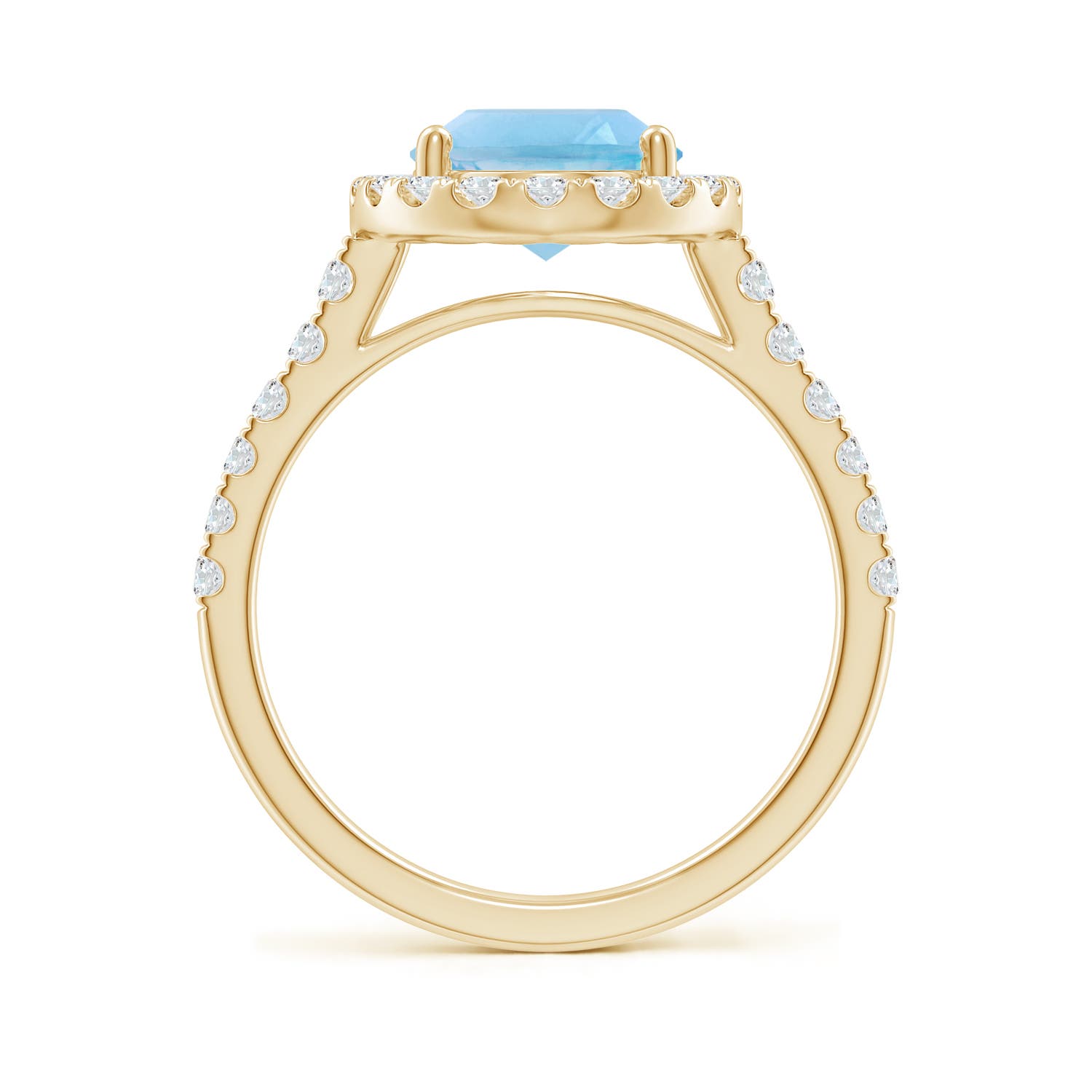 A - Swiss Blue Topaz / 3.88 CT / 14 KT Yellow Gold