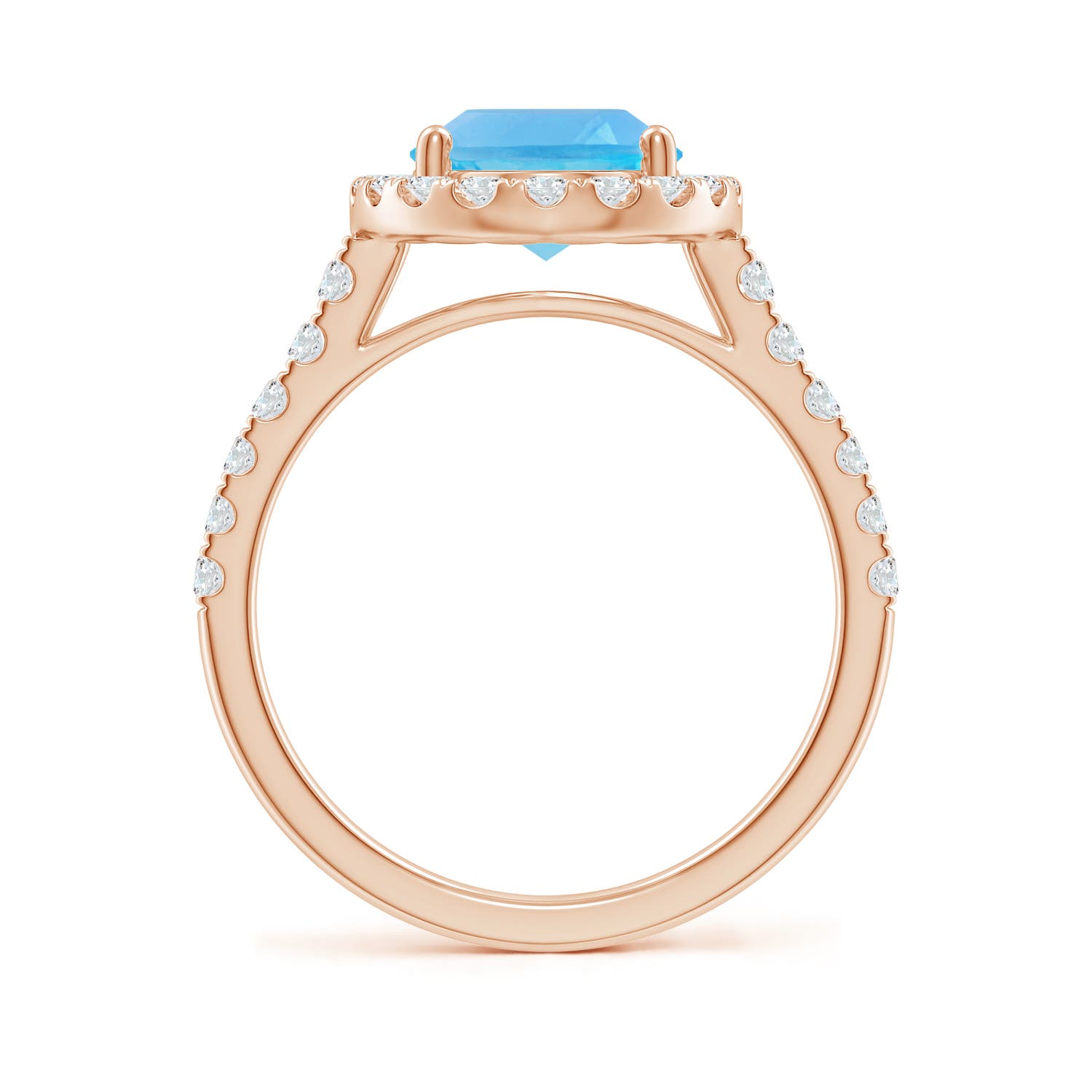 AA - Swiss Blue Topaz / 3.88 CT / 14 KT Rose Gold