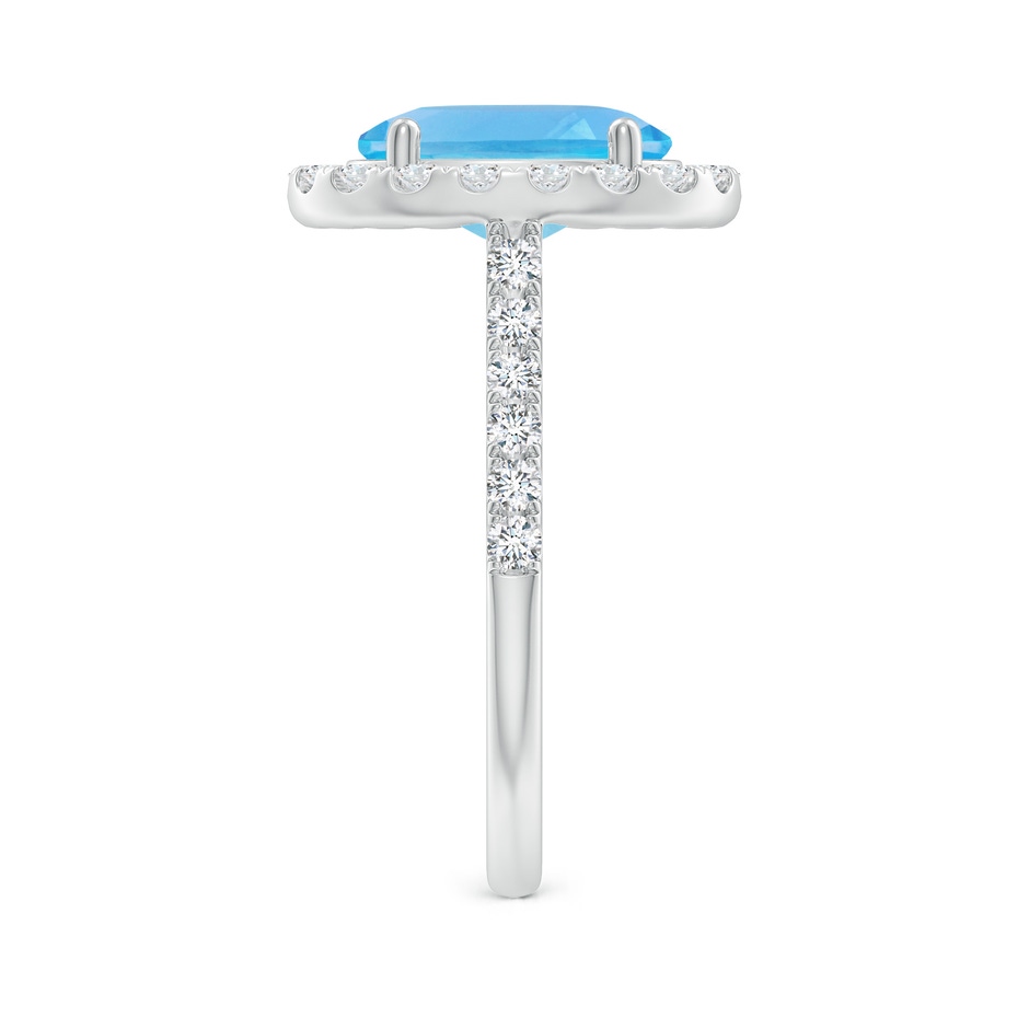 10x8mm AA Prong-Set Oval Swiss Blue Topaz Halo Ring with Diamonds in White Gold side 299
