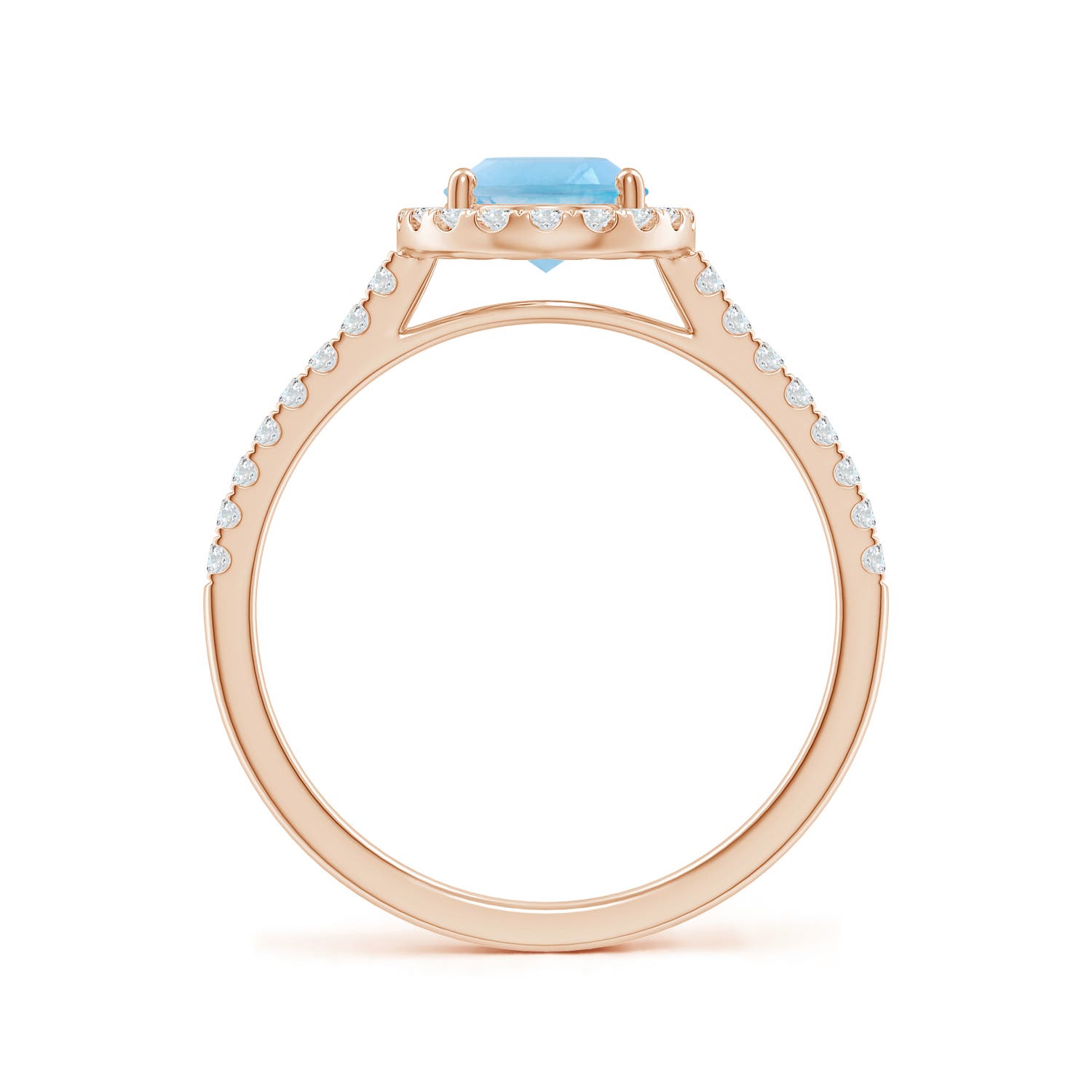 A - Swiss Blue Topaz / 1.84 CT / 14 KT Rose Gold