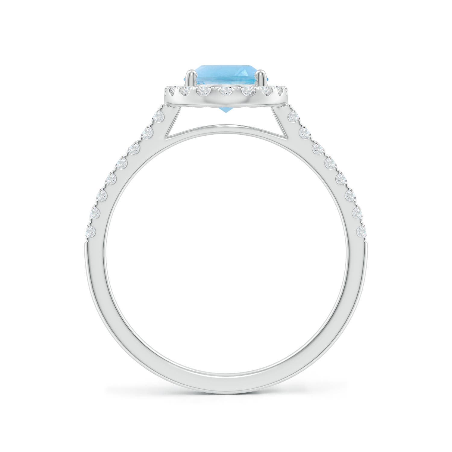 A - Swiss Blue Topaz / 1.84 CT / 14 KT White Gold