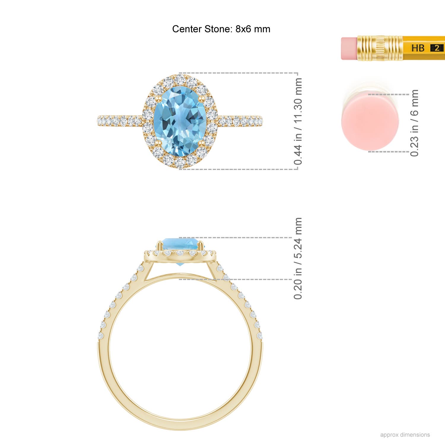 A - Swiss Blue Topaz / 1.84 CT / 14 KT Yellow Gold