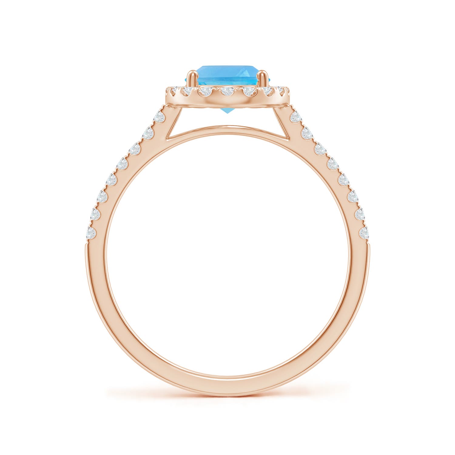 AA - Swiss Blue Topaz / 1.84 CT / 14 KT Rose Gold