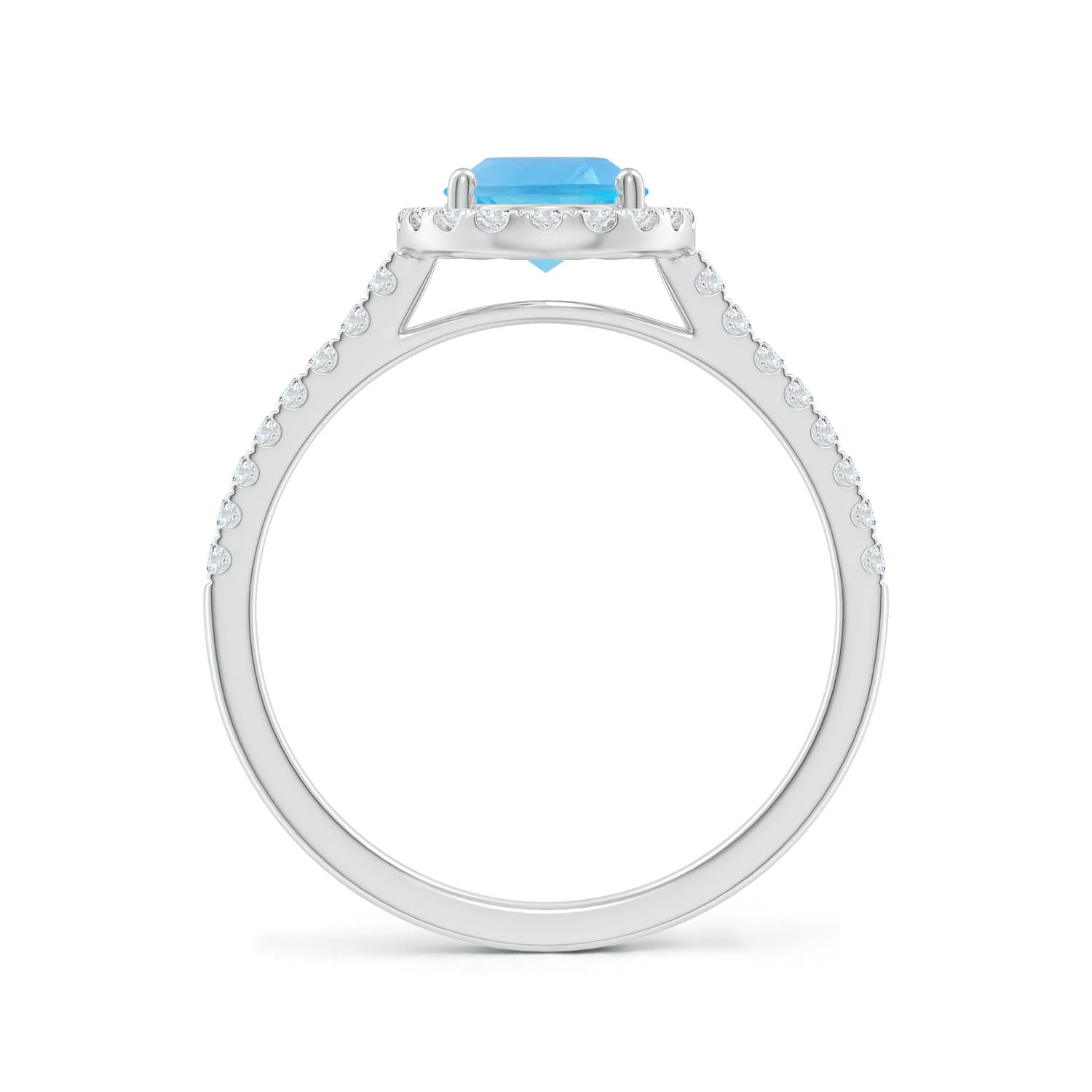 AA - Swiss Blue Topaz / 1.84 CT / 14 KT White Gold