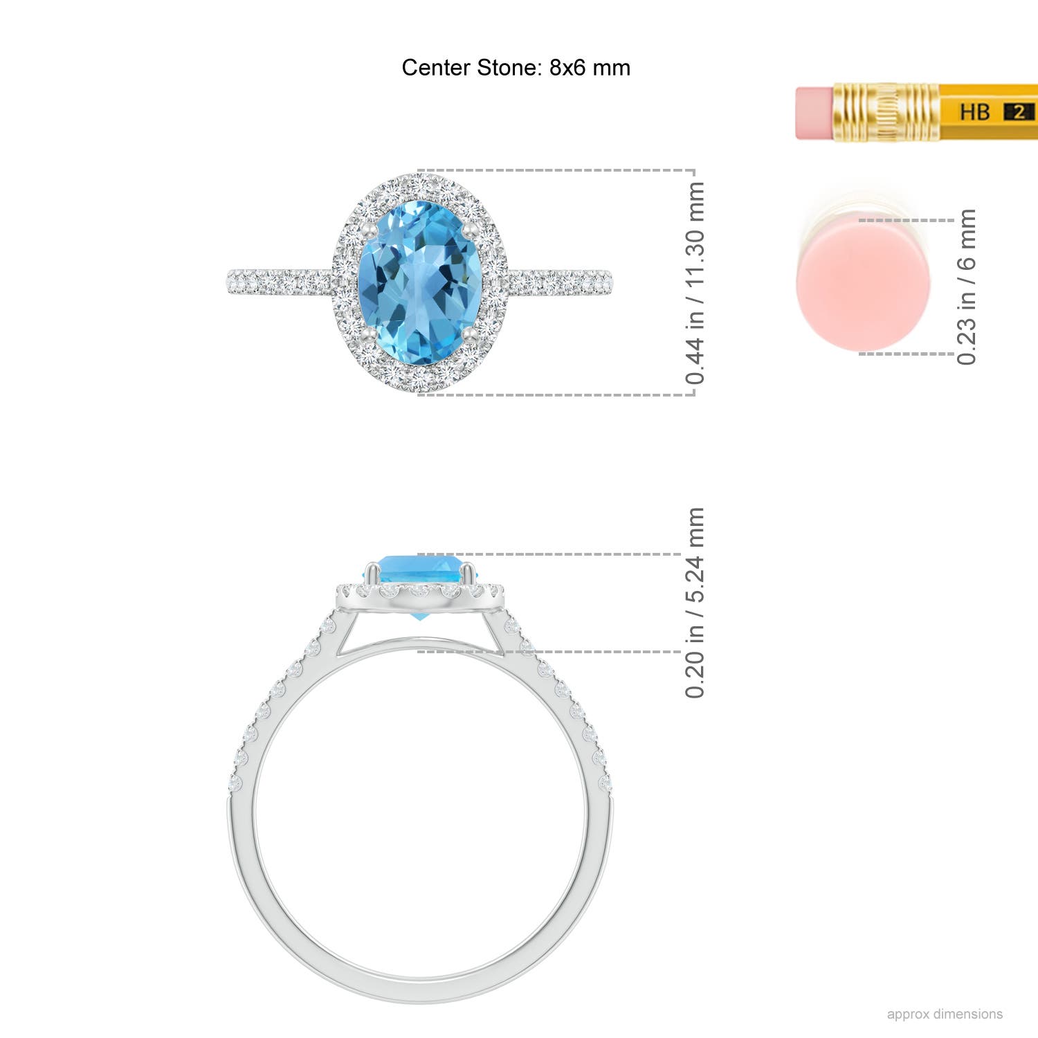 AA - Swiss Blue Topaz / 1.84 CT / 14 KT White Gold