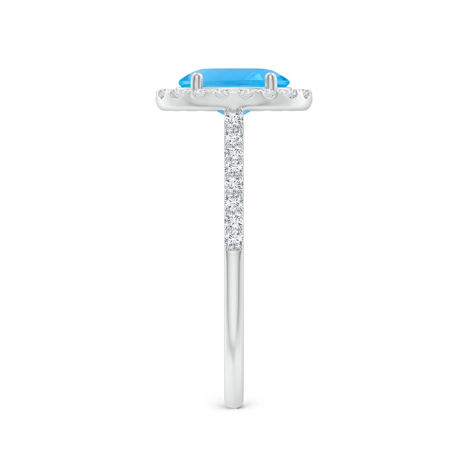 8x6mm AAA Prong-Set Oval Swiss Blue Topaz Halo Ring with Diamonds in White Gold side 299