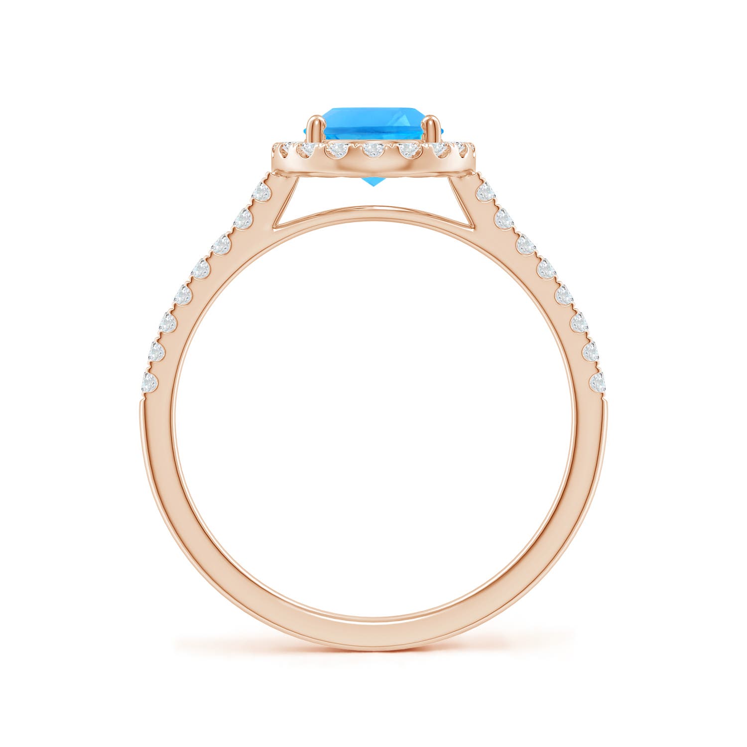 AAAA - Swiss Blue Topaz / 1.84 CT / 14 KT Rose Gold