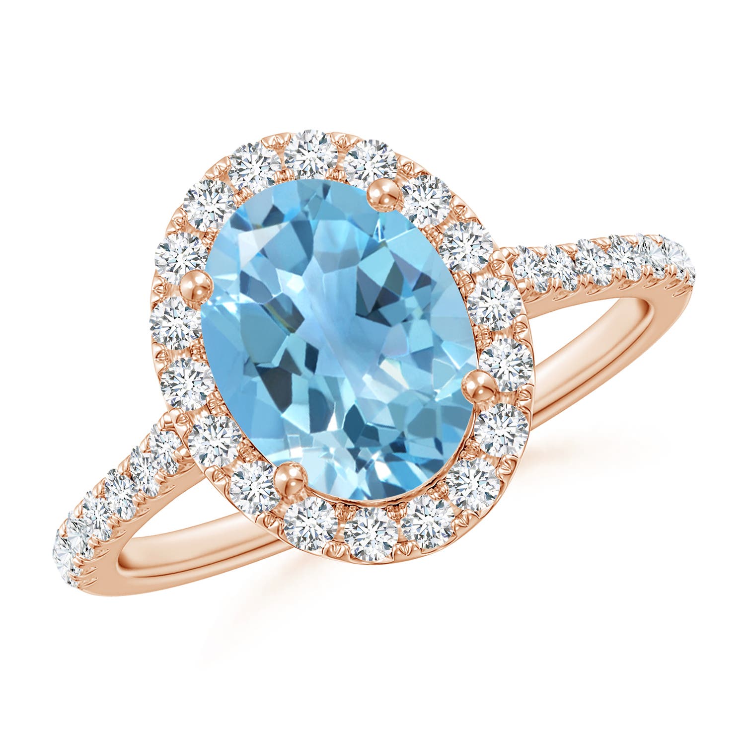 A - Swiss Blue Topaz / 2.7 CT / 14 KT Rose Gold